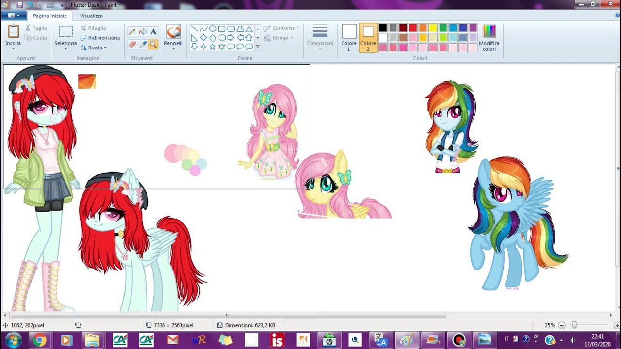 Speedpaint  M L P Flutter Dash  Fluttershy x Rainbow Dash fusion