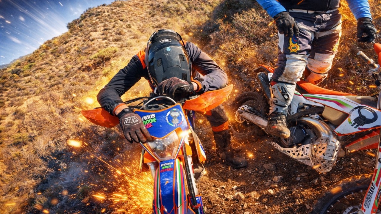 Enjoying hard enduro in Cyprus