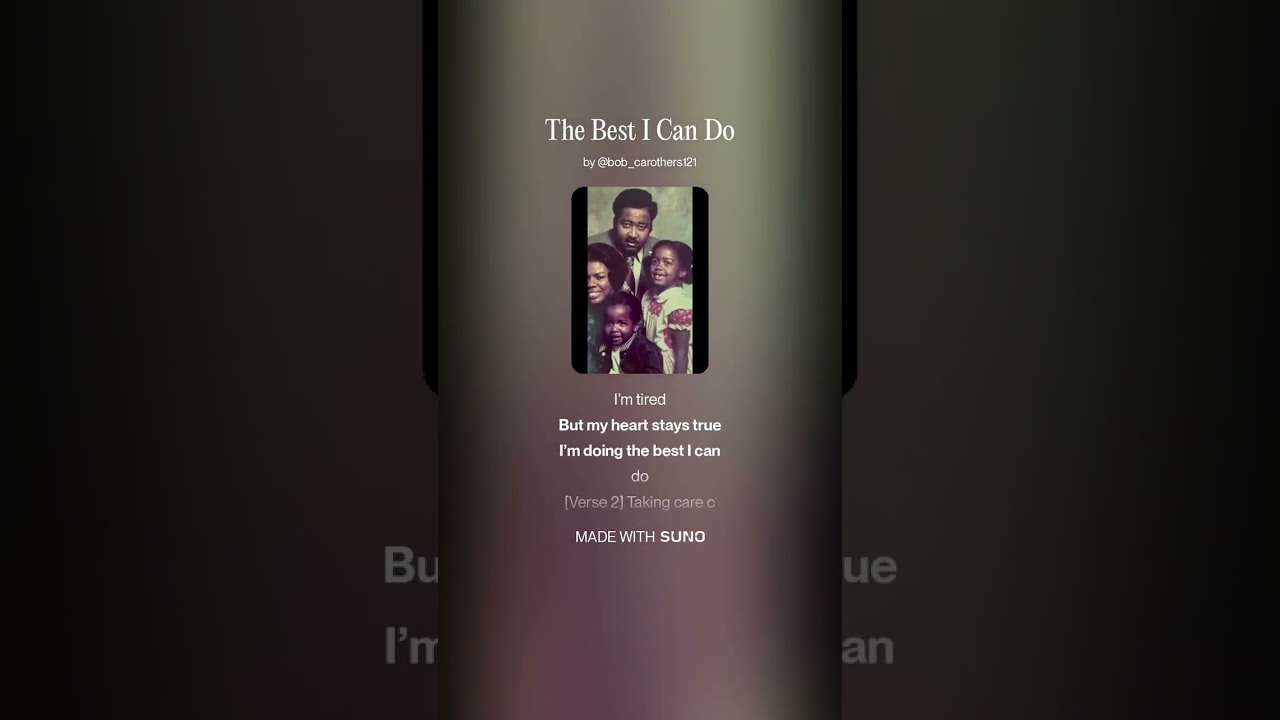 The Best I Can Do (V.2)