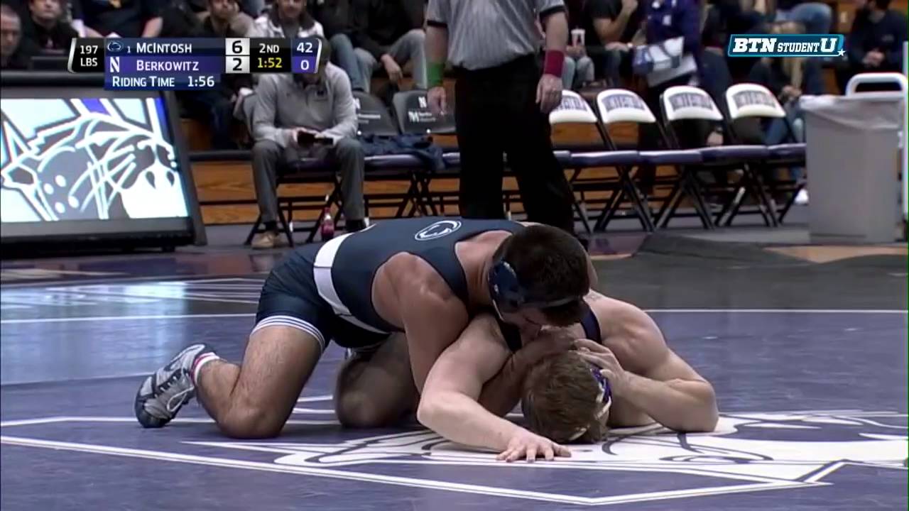Penn State Nittany Lions at Northwestern Wildcats Wrestling: 197 Pounds - McIntosh vs. Berkowiitz
