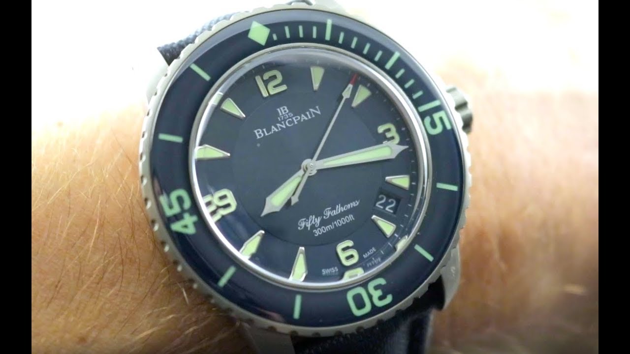 Blancpain Fifty Fathoms Titanium BLUE DIAL 5015-12B40-O52A Dive Watch Review