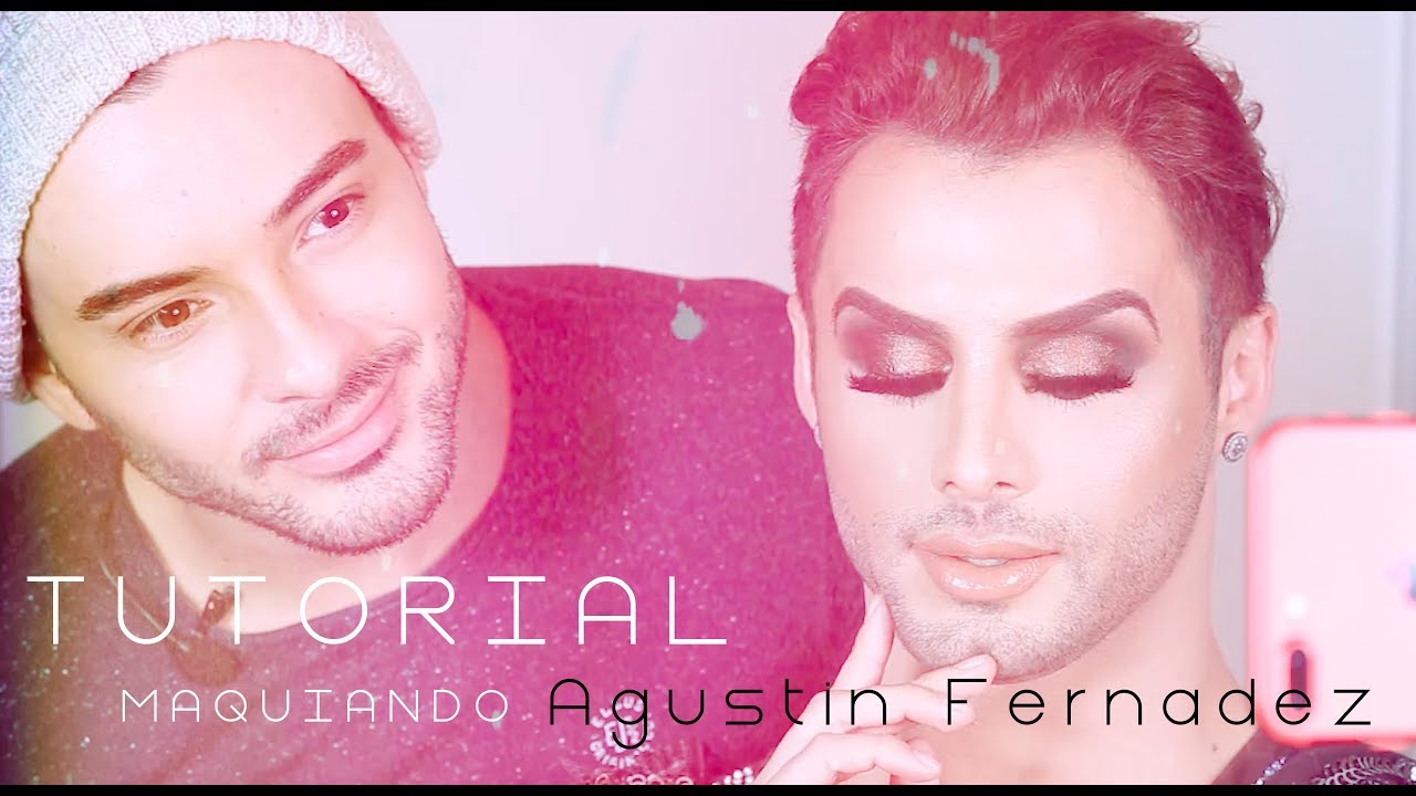 Helder Marucci maquiando Agustin Fernandes