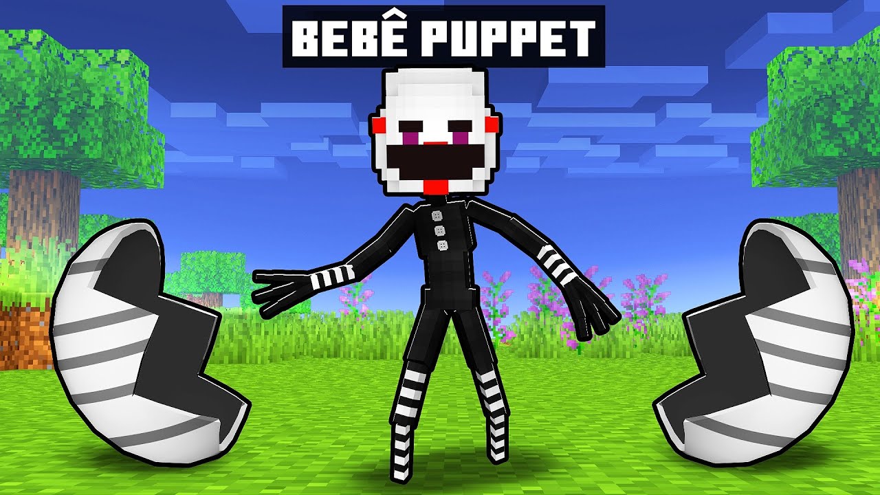 NASCI como BEBÊ PUPPET no Minecraft!! ‹ DONAT3LO ›