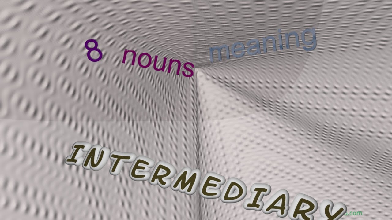 intermediary - 9 nouns with the meaning of intermediary (sentence examples)
