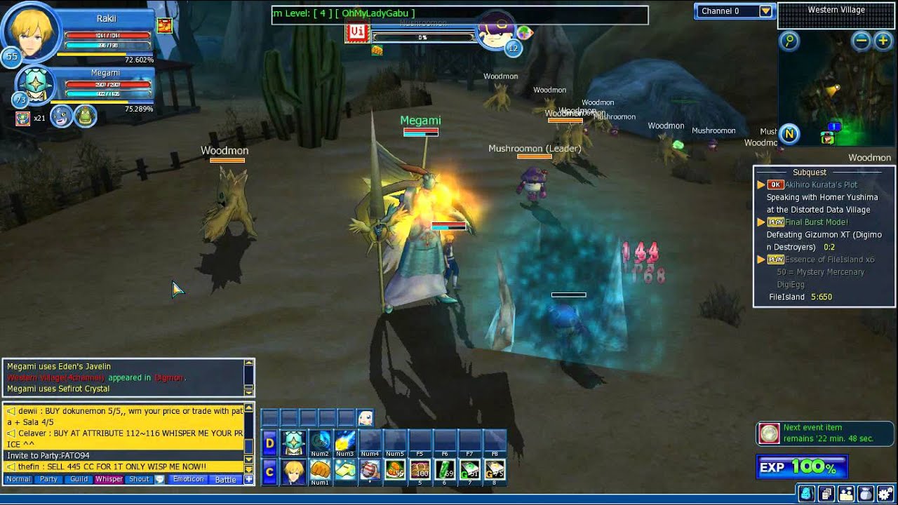 [GDMO] Ophanimon's attacks with Japanese sound/voice