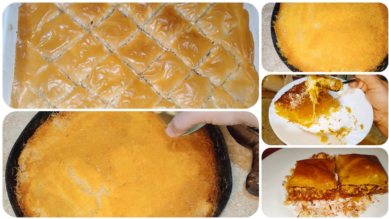 الكنافة النابلسية الخشنة بالجبنة بوصفة سهلة وبسيطة مع الجلاش الحلو اللي بيدوب بجد من الطعامة 🧈🍴