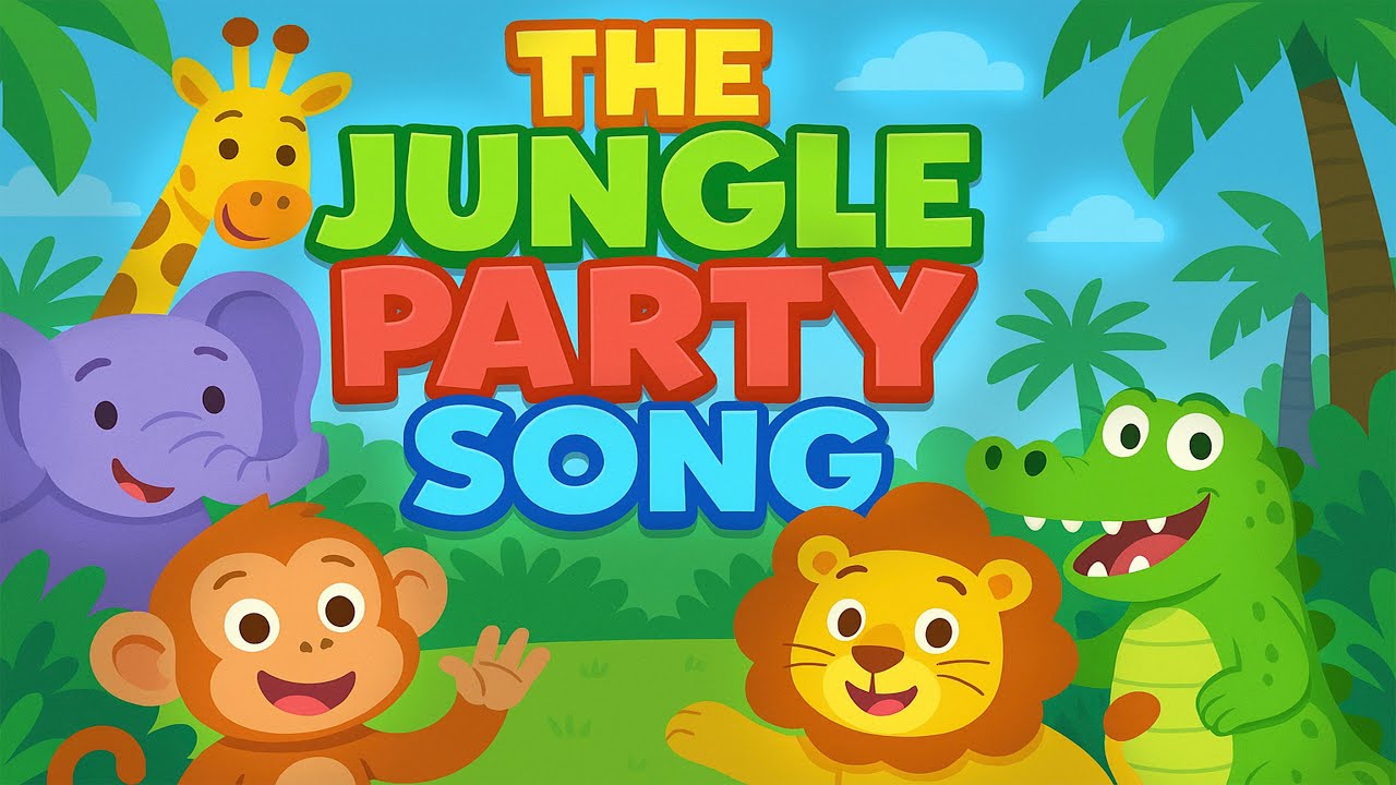 Jungle Party Song | Fun Kids Song with Animals & Dance | Learn and Sing Along | The Blend Channel
