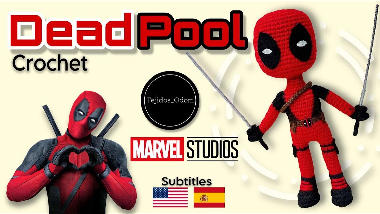 Dead Pool AMIGURUMI, A Crochet / Subtitles Eng/Esp  🇺🇸-🇪🇸