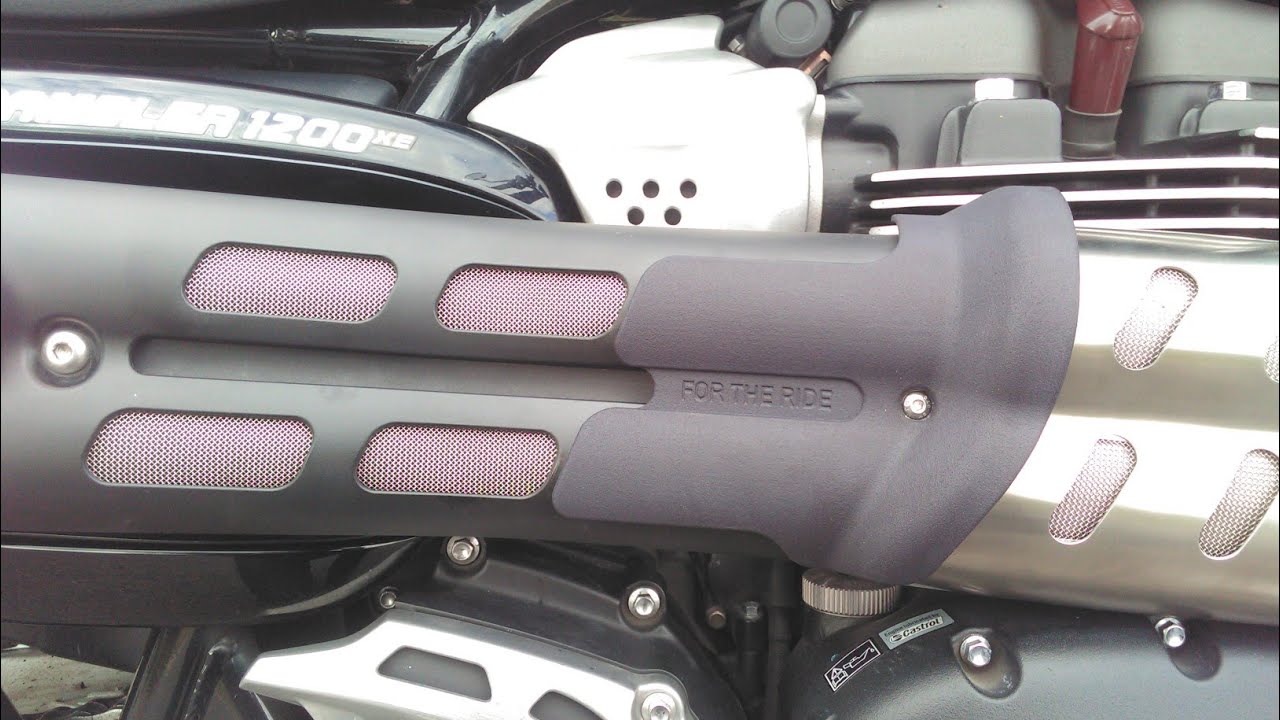 Triumph Scrambler 1200 XE. Exhaust heat problem solved.