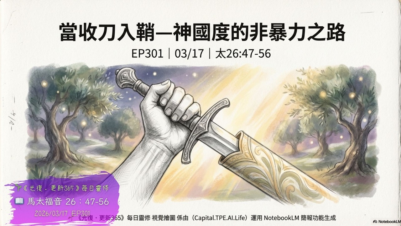 忍不住想回擊？耶穌談「收刀入鞘」：停止人際衝突循環的最高智慧 | 太 26:47-56【CC字幕】🌱《光復·更新365》每日靈修 EP301
