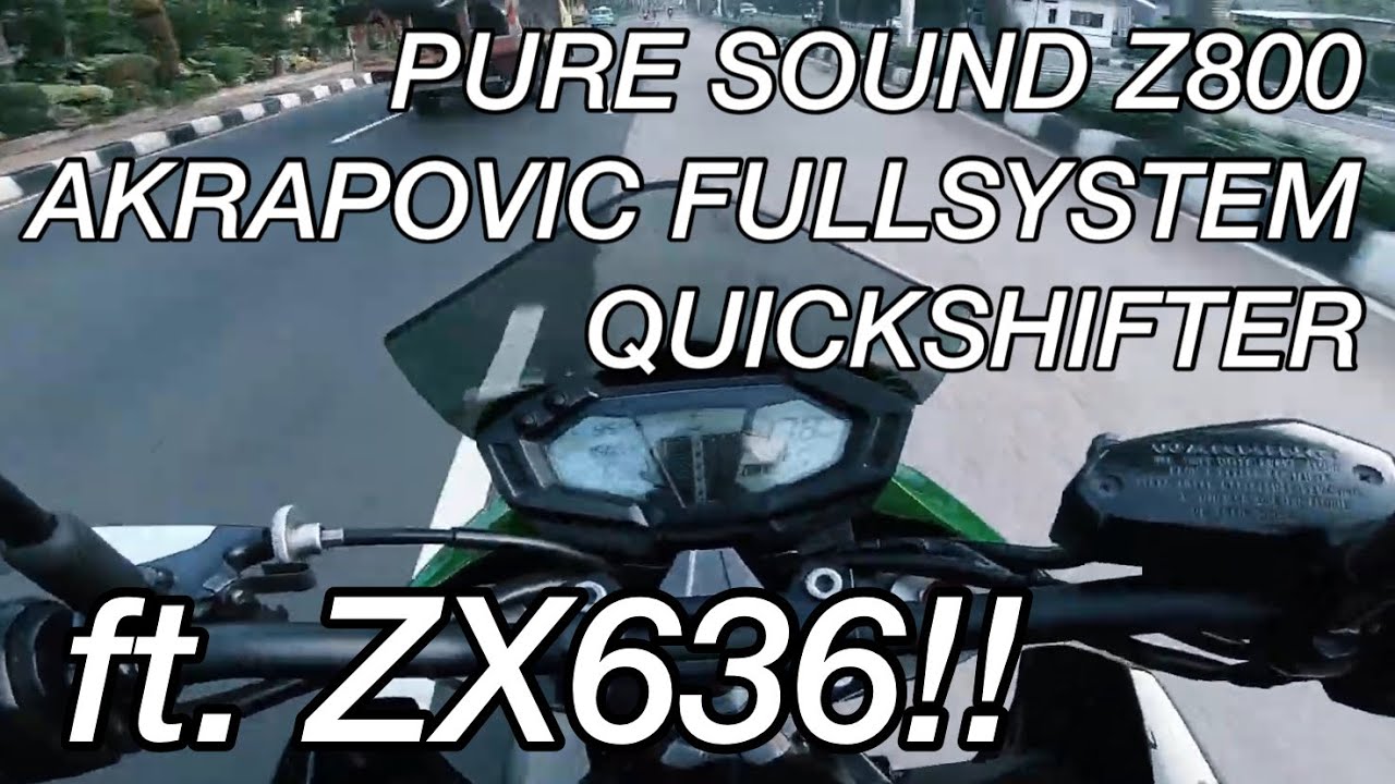 Pure Sound Kawasaki Z800 with Quickshifter ft. ZX636R!