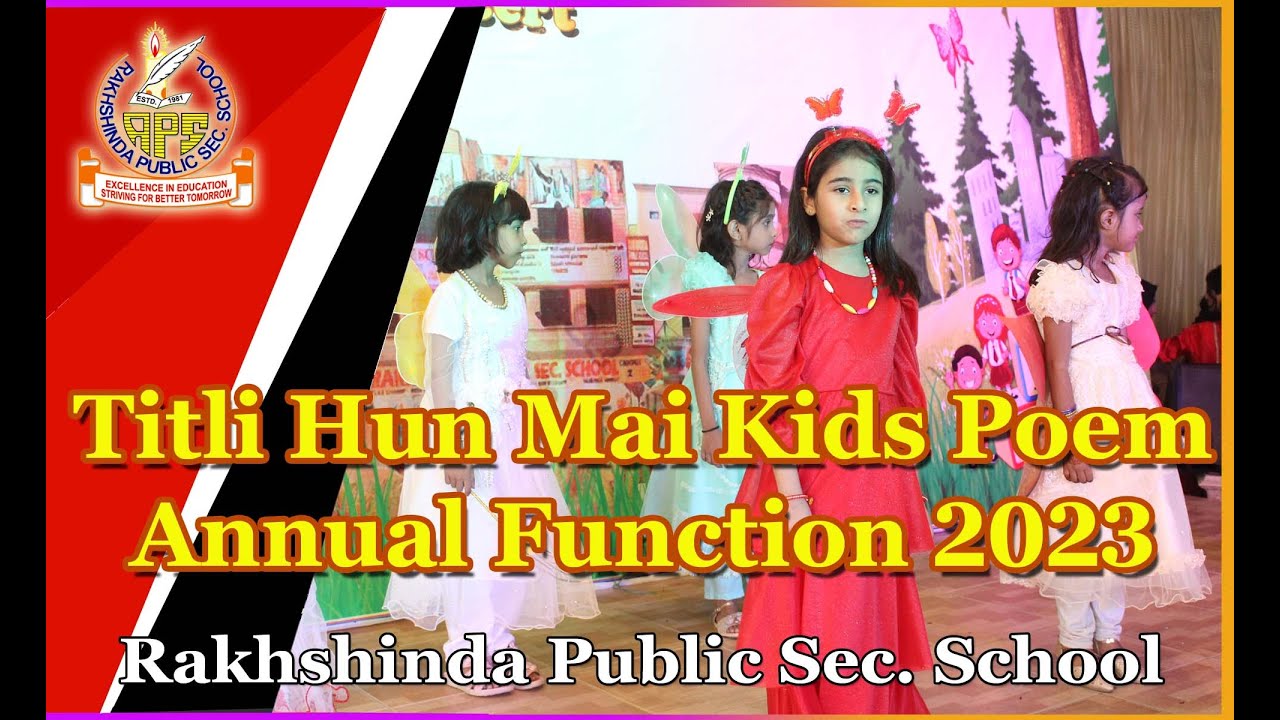 Titli hun mai | Urdu poem | kids tablo by Rakhshinda public school