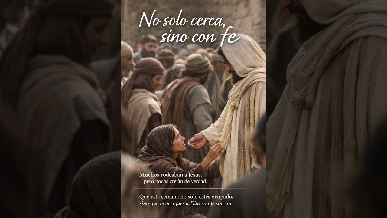 “No solo cerca, sino con fe”#reflexionesdeldia #esperanza 