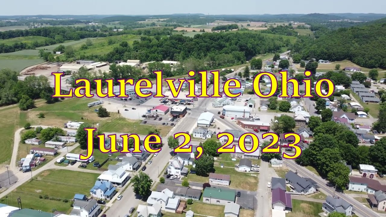 Laurelville Ohio on June 2, 2023 drone view in 4k