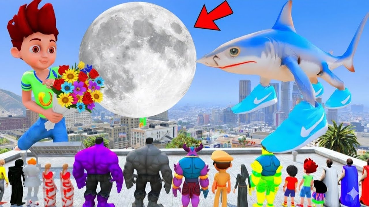 Giant Moon Kidnap Little Singham In Gta 5 | Kicko Saved Little Singham
