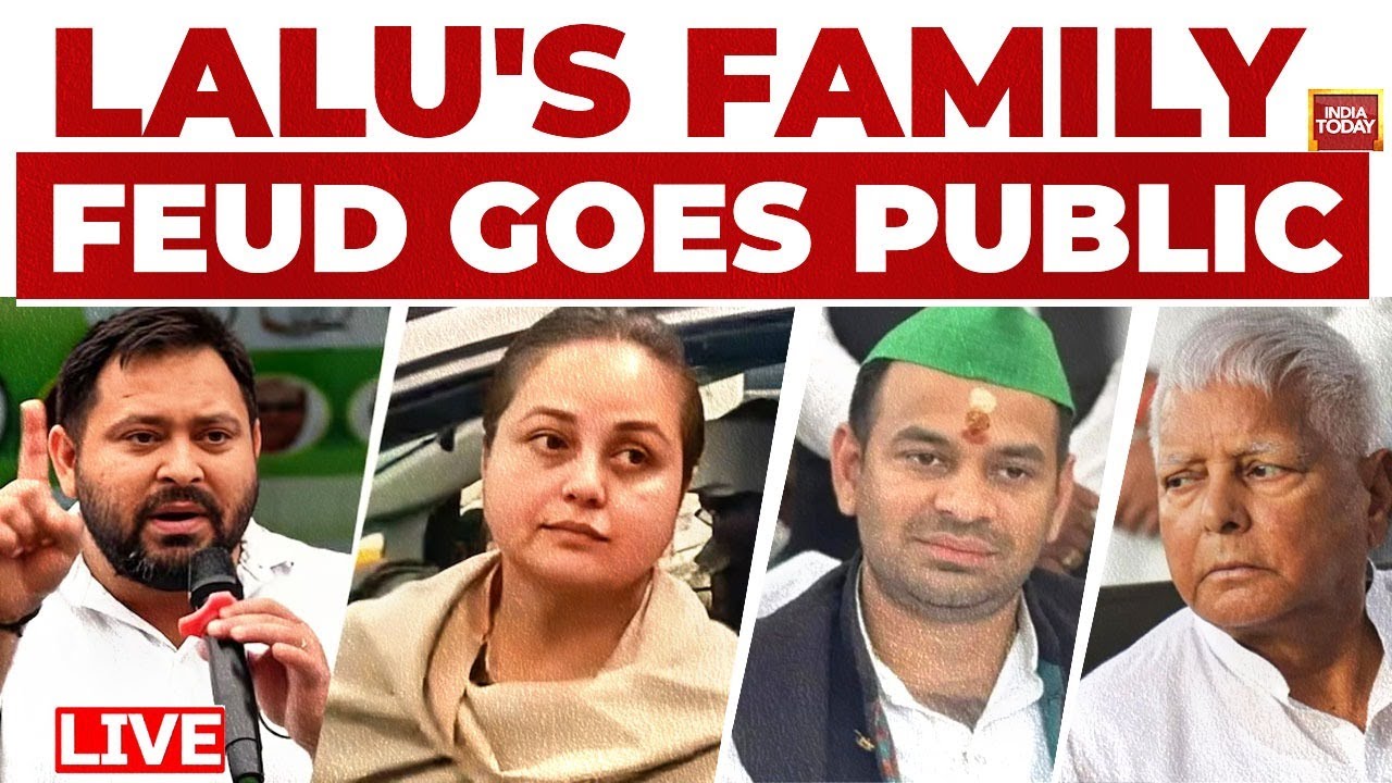 LIVE: RJD Family Feud Intensifies | Three Daughters Of Lalu Prasad Yadav Leave Their Patna Residence