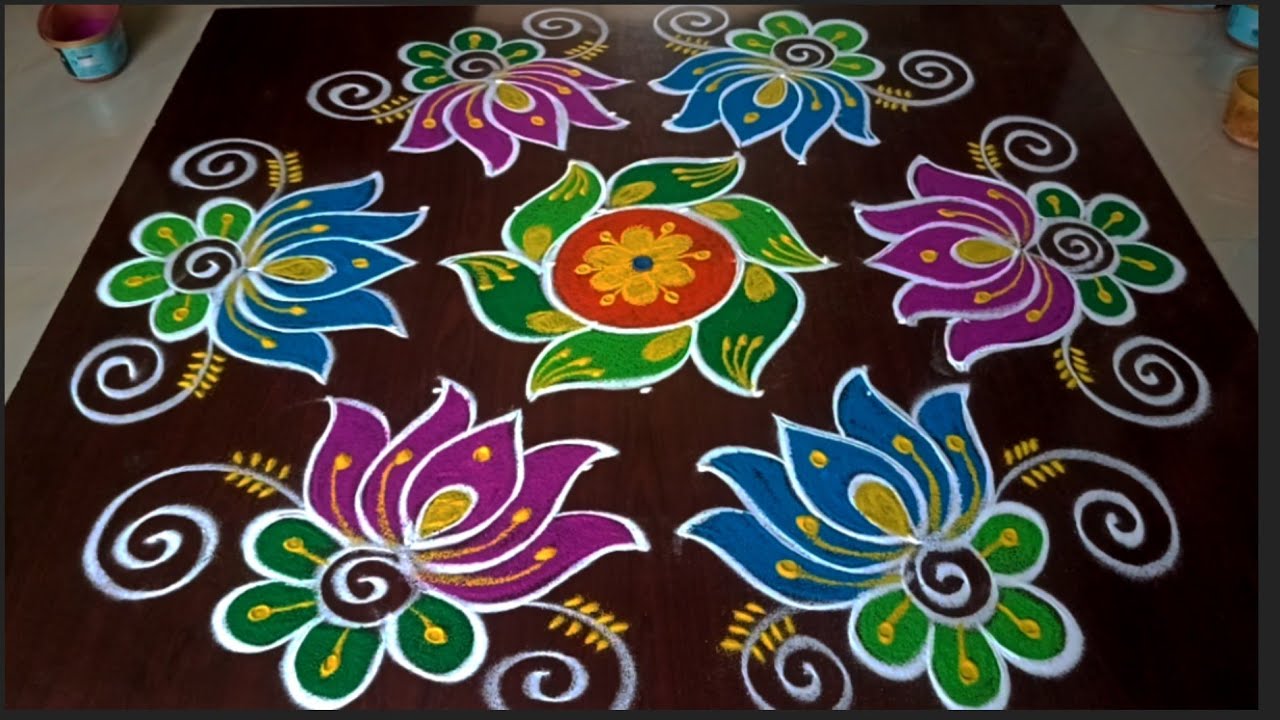 New year and sankranthi Rangolis🌹 sankranthi chukkala muggulu 