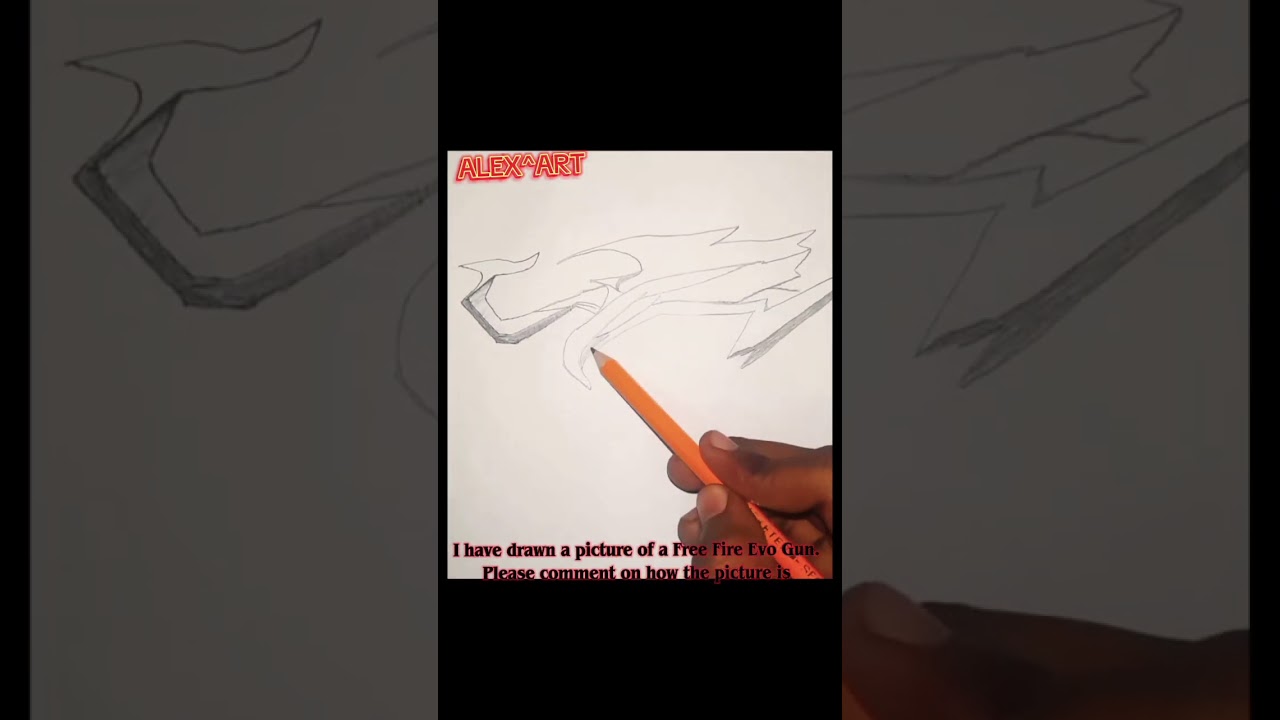 🎨 Draw Free Fire Evo Gun!Perfect for beginners and FF fans!