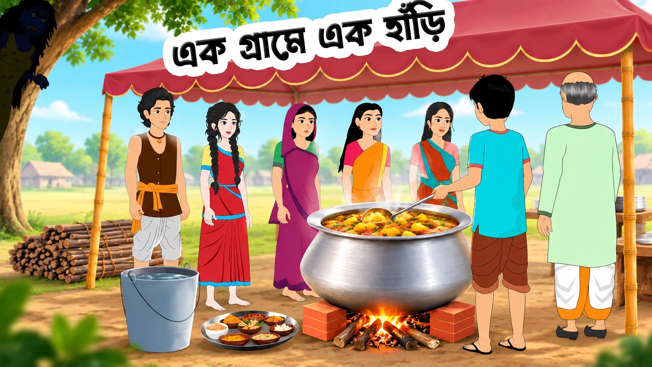 এক গ্রামে এক হাঁড়ি | Bengali Village Story | Bangla Vuter Golpo | Story Bird