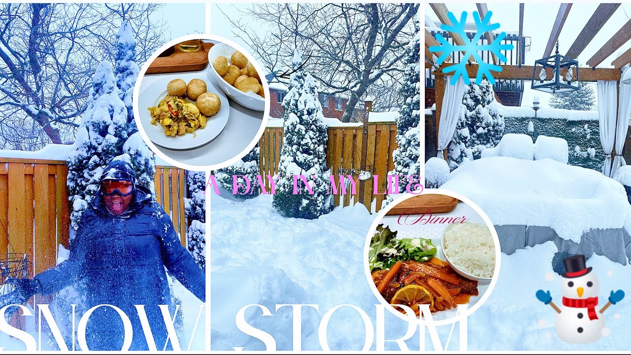 A DAY IN MY LIFE LIVING IN CANADA🇨🇦 || MASSIVE SNOW STORM IN CANADA | LOOK WHO'S BACK IN THE KITCHEN