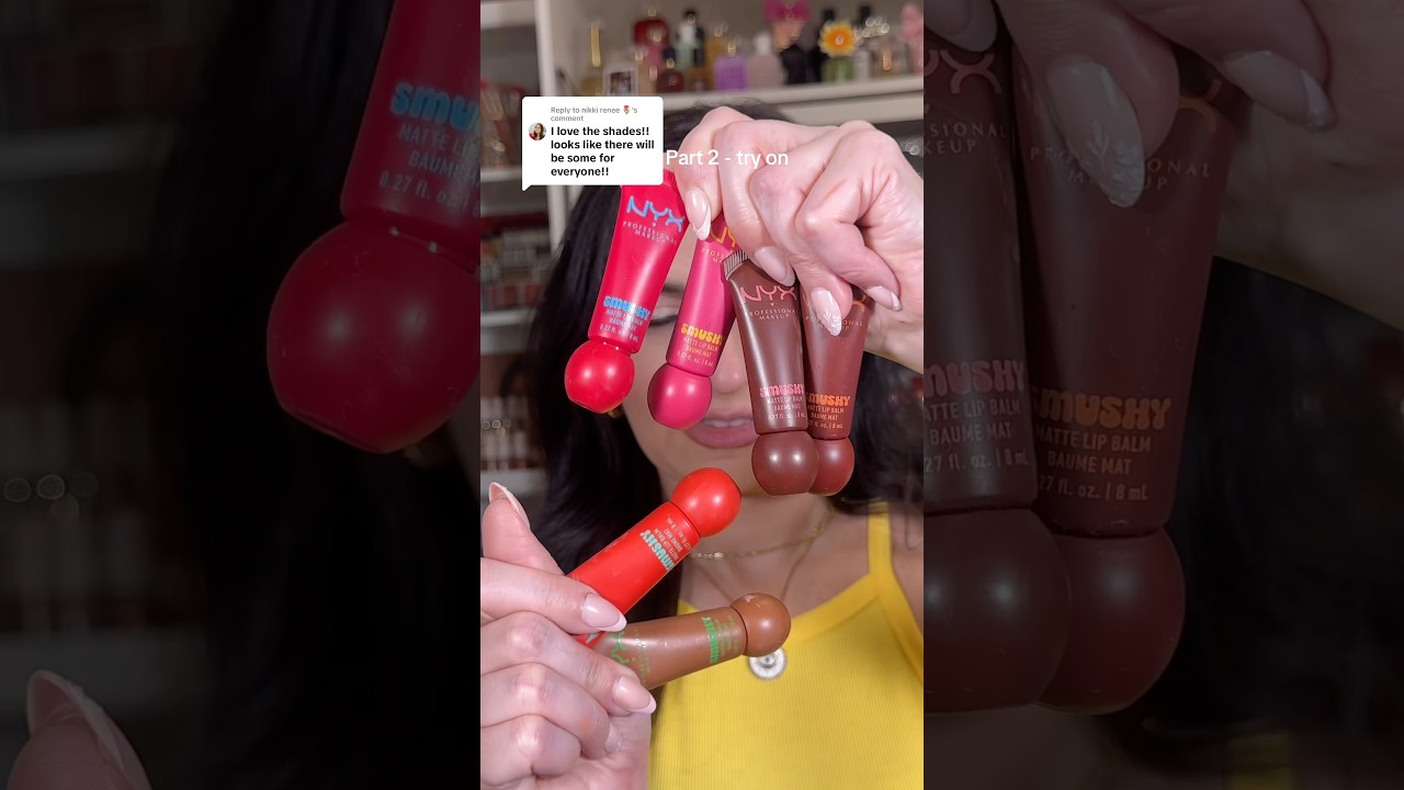 NYX Smushy Matte lip balm try on part 2 #shorts