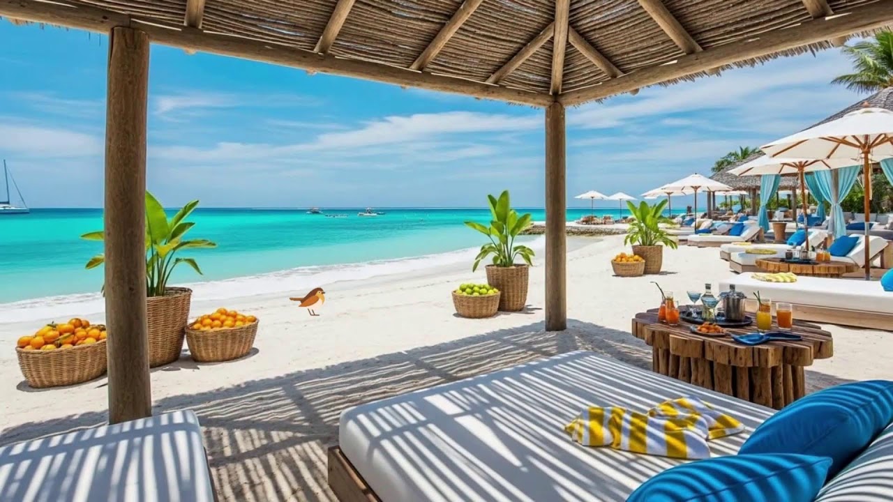 Tropical Beach Bossa Nova Vibes 🌞 Relaxing Jazz Music for Summer Terrace Chill and Seaside Escape