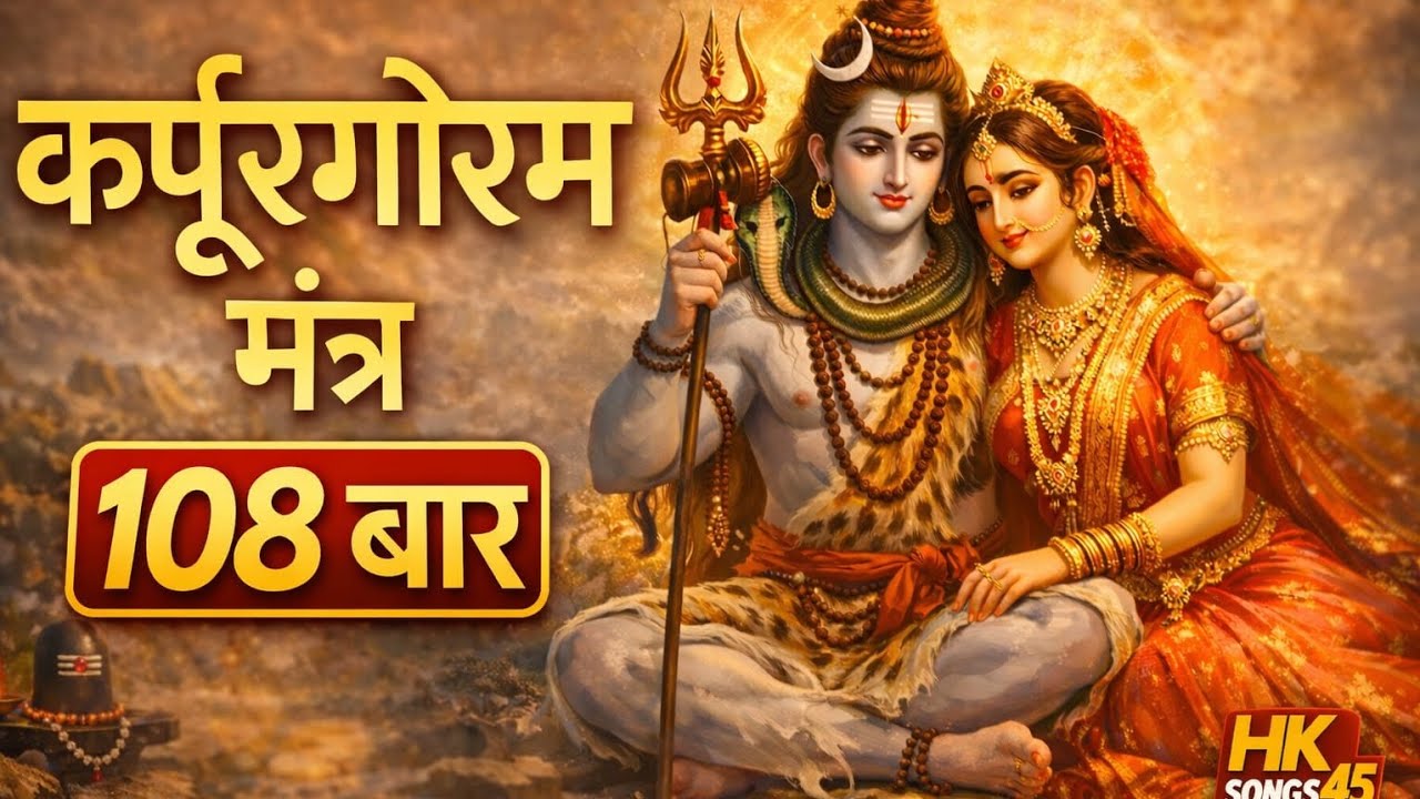 🙏कर्पूरगौरम मंत्र 108 बार | Kapur Gauram Mantra | Mahadev Mantra for Peace & Positivity | 2026 Viral