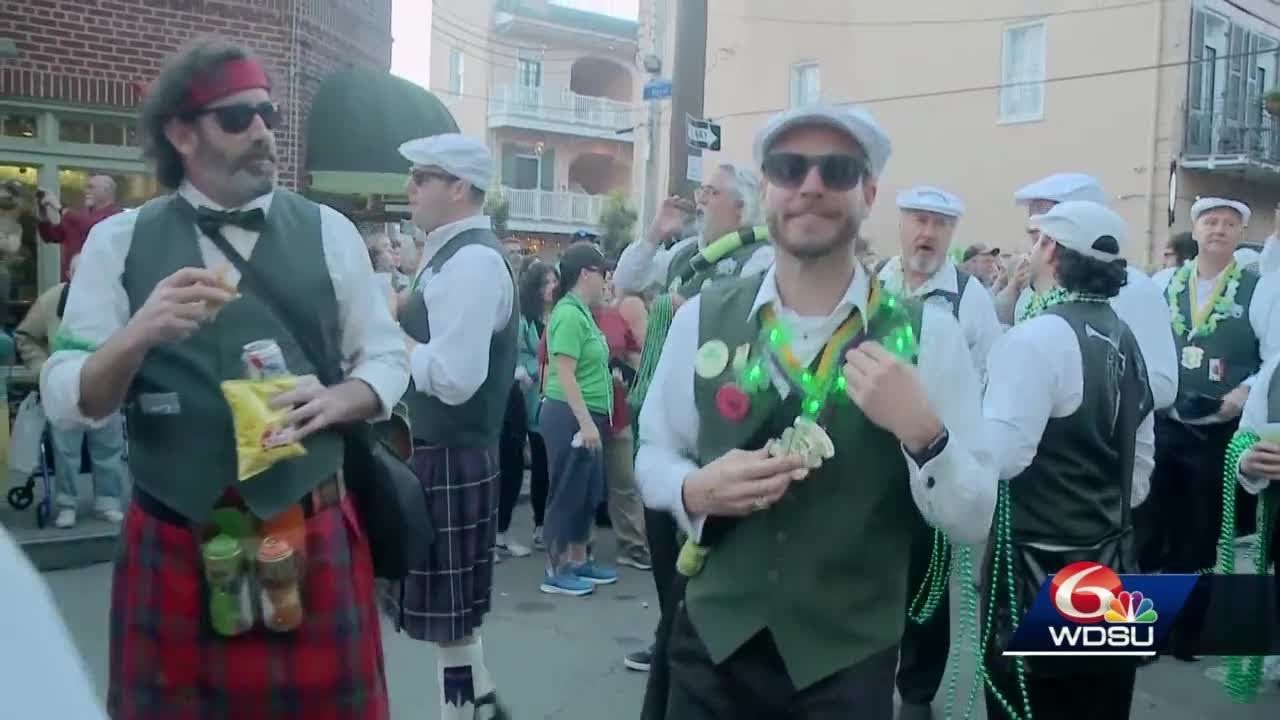 Irish Club parade strolls down French Quarter streets on St. Patrick's Day