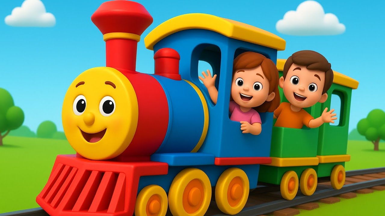 Gadi Aayi Chuk Chuk Cartoon 🚂 | Happy Train Song | Hindi Rhymes for Kids with Animation