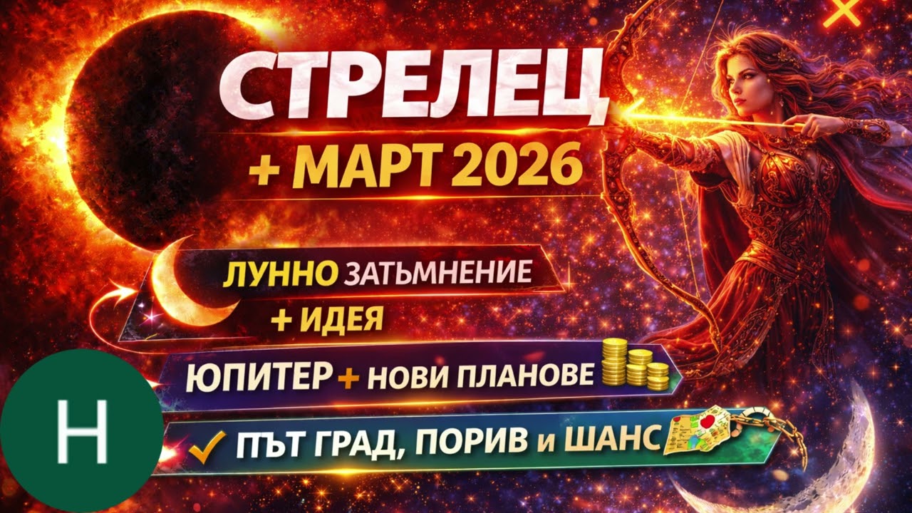 СТРЕЛЕЦ ♐ Март 2026: Лунно затъмнение в кариерата | Любов, дом и съдбовна посока!