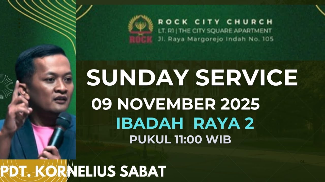 ROCK City Church Sunday Service | Pdt. Cornelius Sabat  | 9 Nov 2025