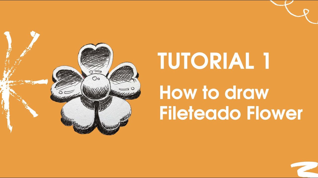 FILETEADO TUTORIAL 1 - learn how to draw fileteado flower