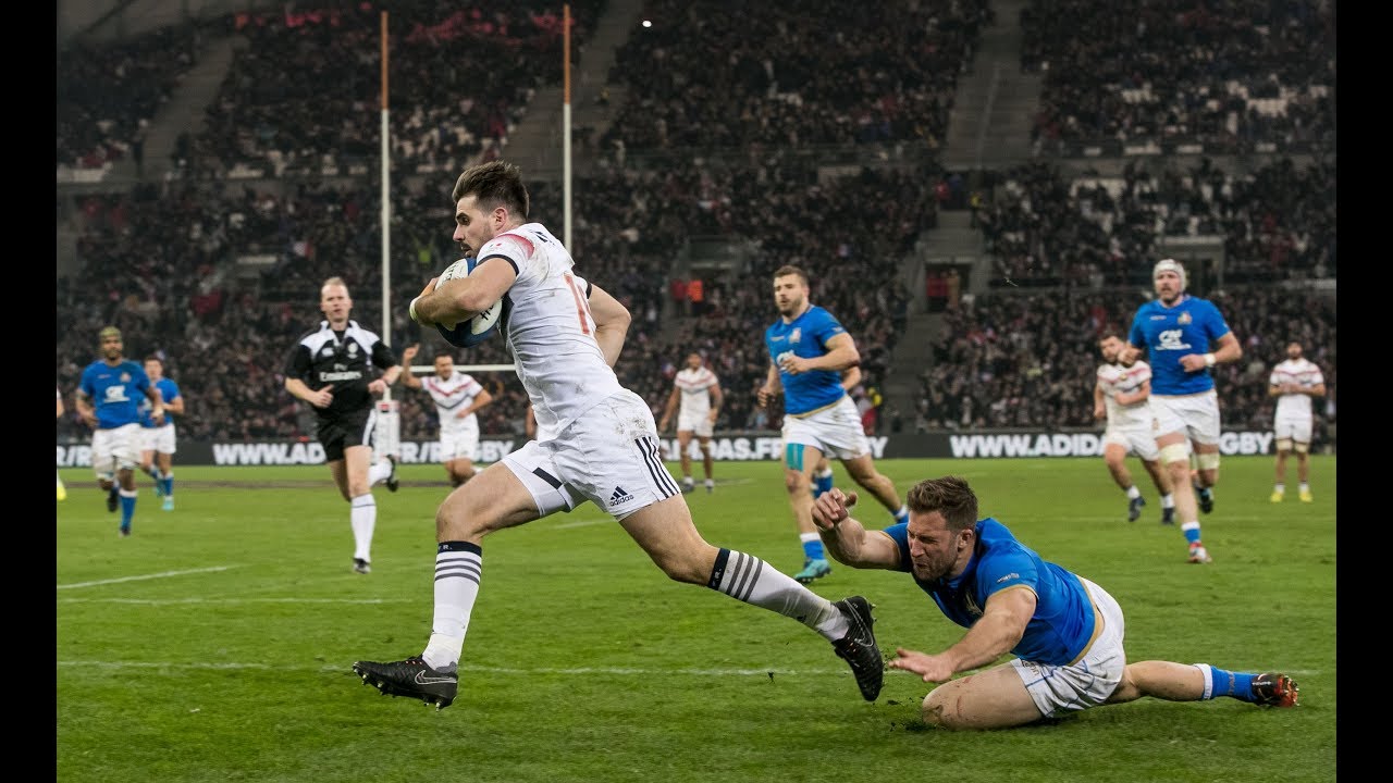 Bonneval scores amazing try after one hand offload from Bastareaud! | NatWest 6 Nations