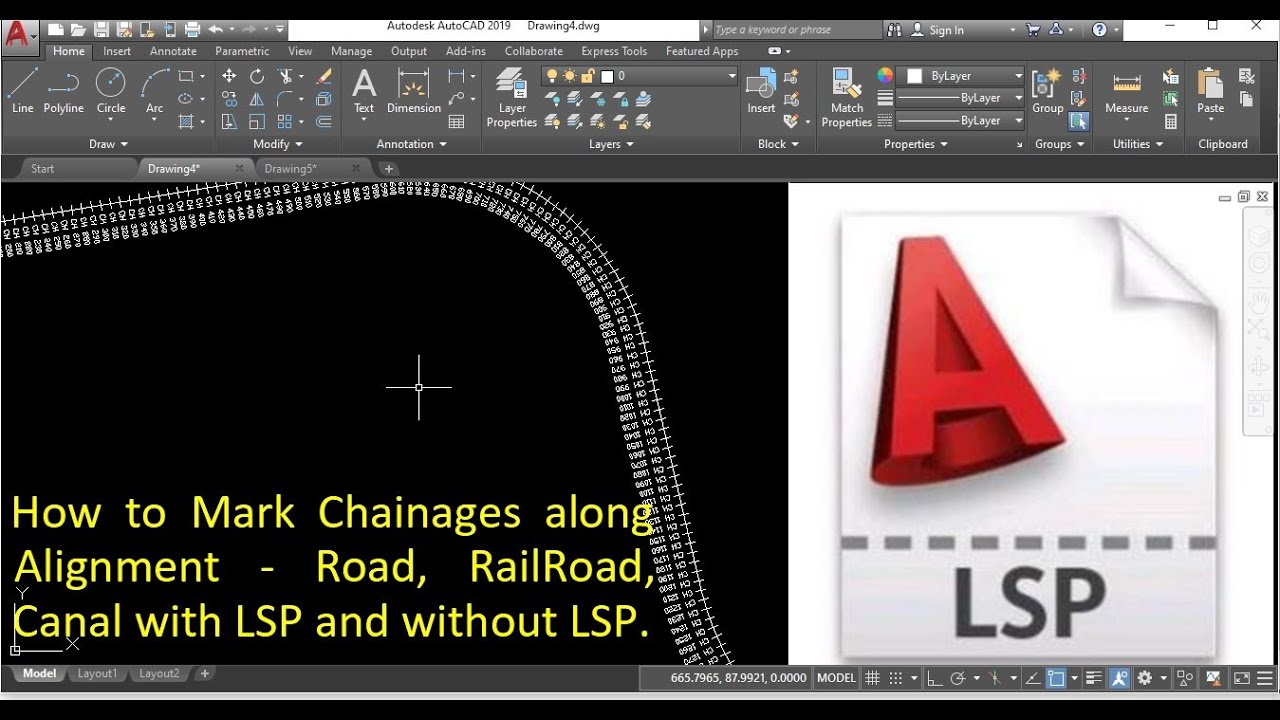 How to Mark #Chainages along #Alignment   #Road, #Rail, #Canal with #LSP and without LSP ||
