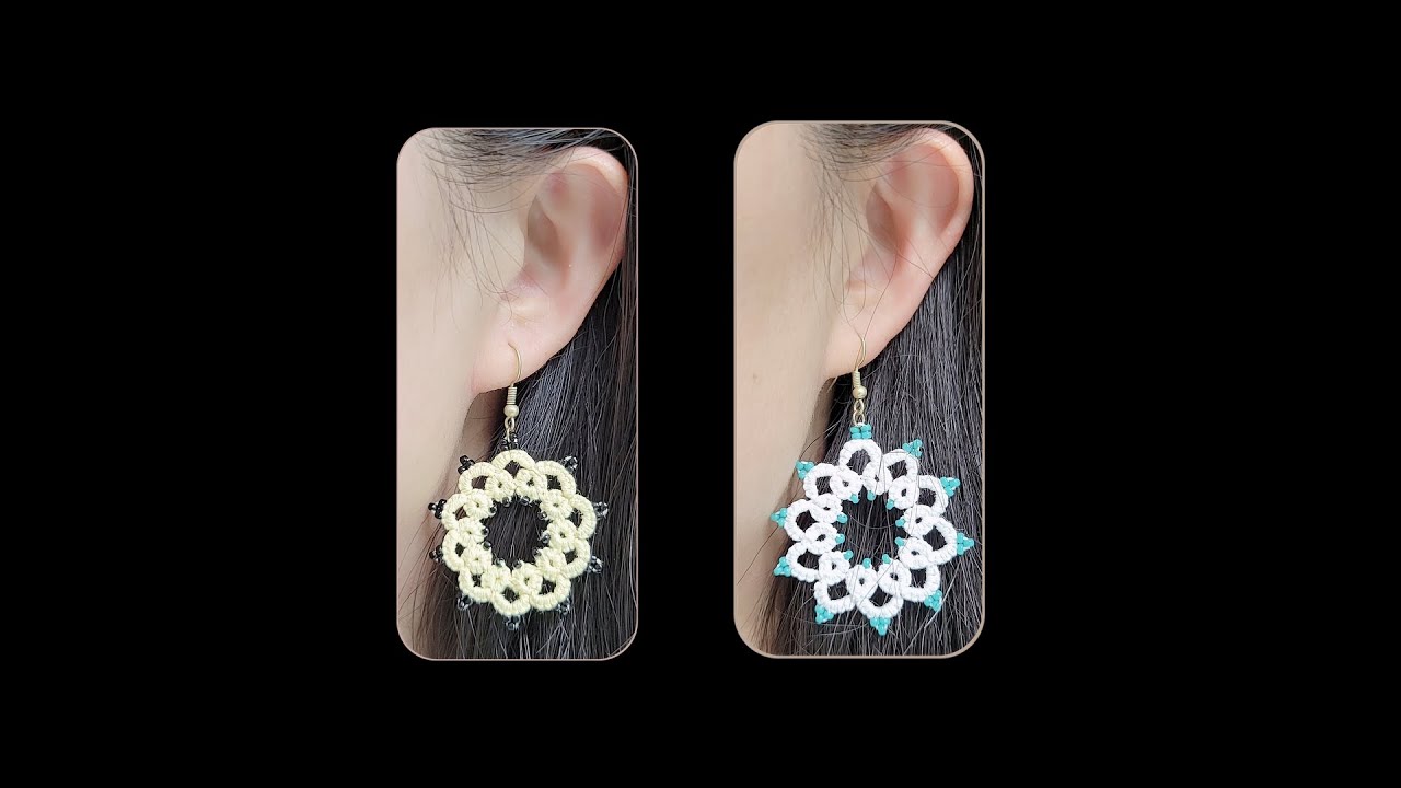 Beginners' easy tatted earrings @HelensCrafts