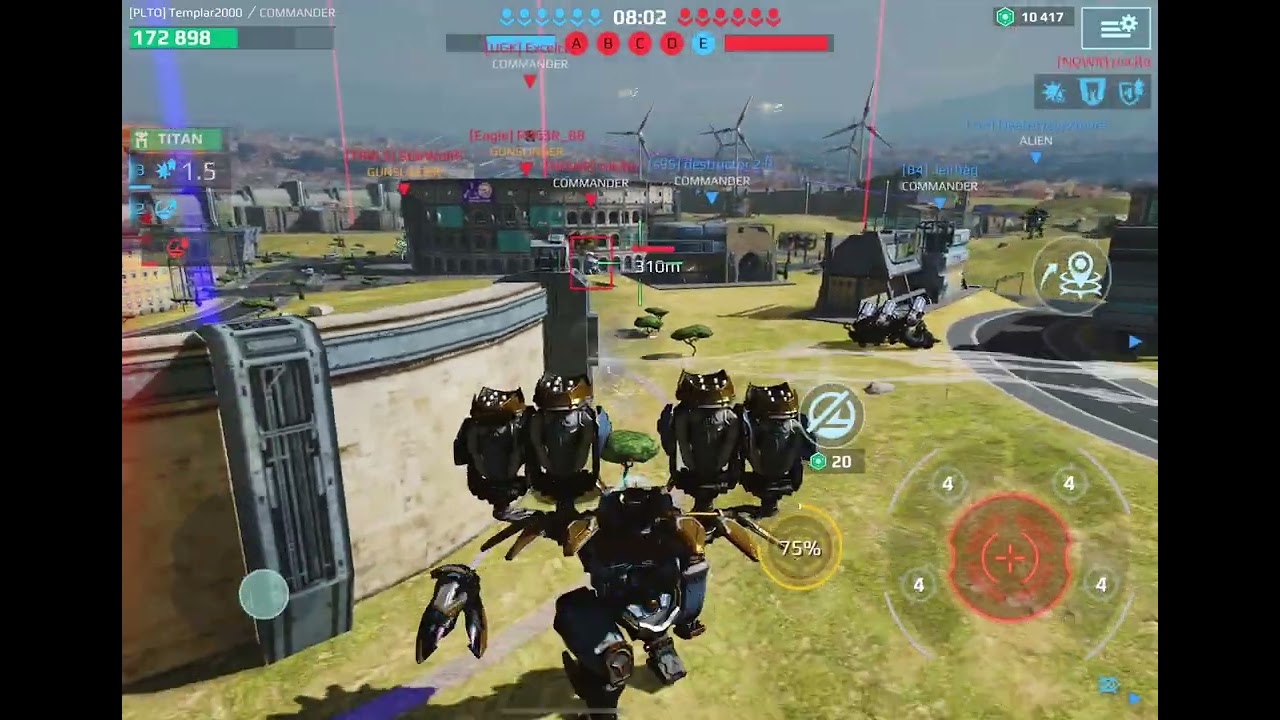 War Robots - BAGLIORE (Beyond Godlike) Weapon: DUNE x 4 MK2 Level 5