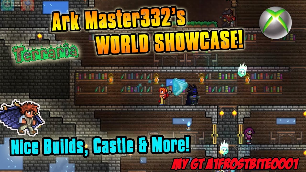 Terraria Xbox One World Showcase - Ark Master332's 2 Worlds with Cool Castle Designs!