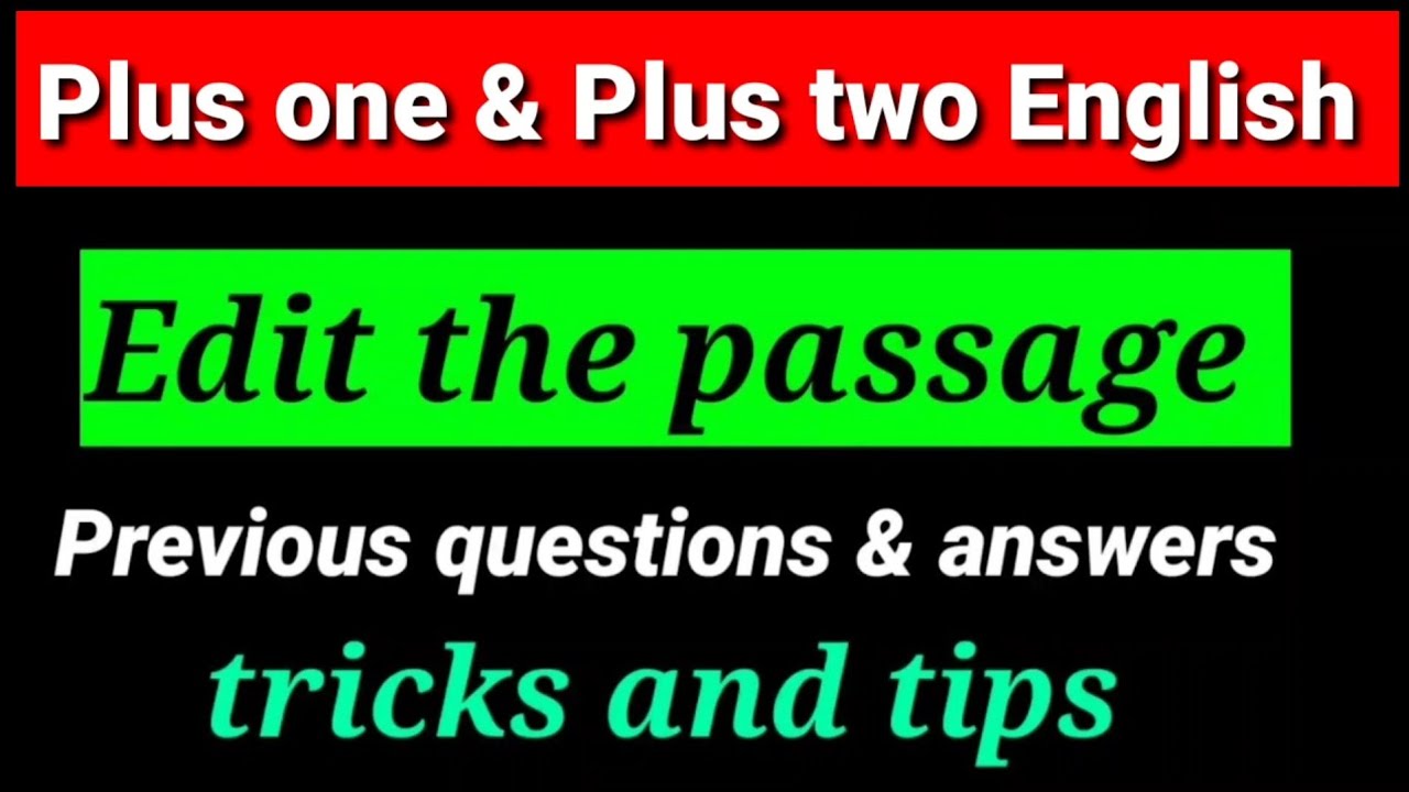 Editing..previous public exam questions to work out editing. (answers also )
