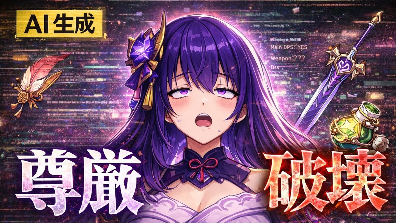 【原神】推しの雷電将軍がAIに破壊されました。【ゆっくり実況】