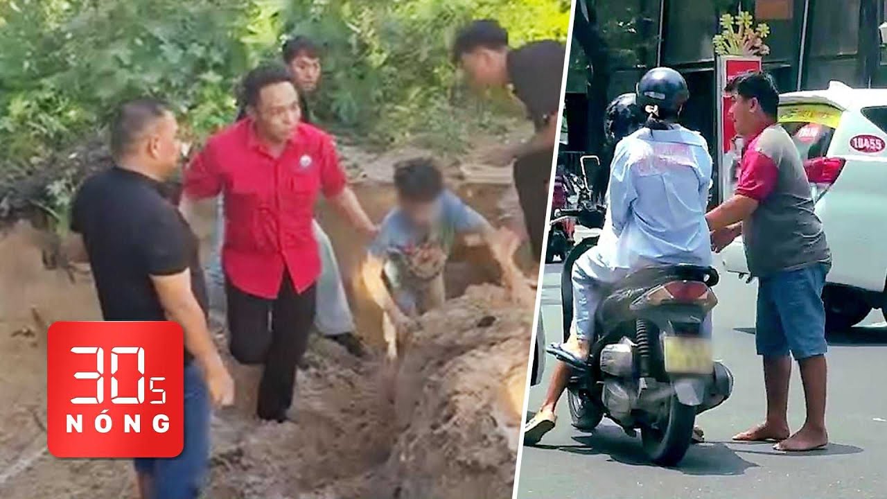 Bản tin 30s nóng: Cứu bé trai bị cát vùi lấp; Tài xế ô tô rút chìa khóa xe máy của cô gái