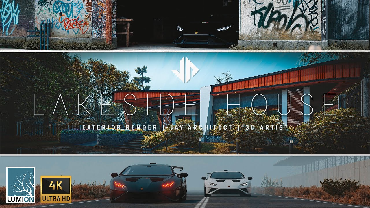 Lumion 4K Lakeside House Cinematic short animation | JAY Architect |