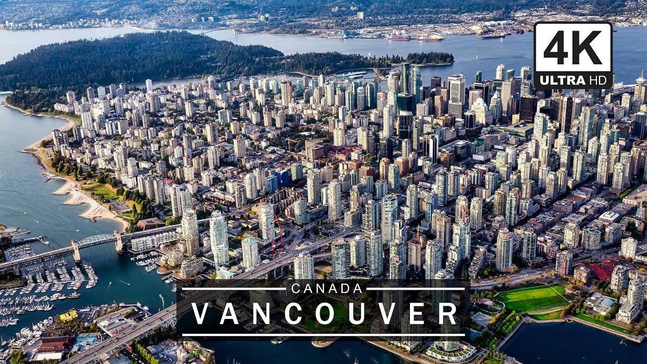 Aerial Drone View on Downtown of Vancouver,  Canada 🇨🇦 - by 4K Drone Gallery