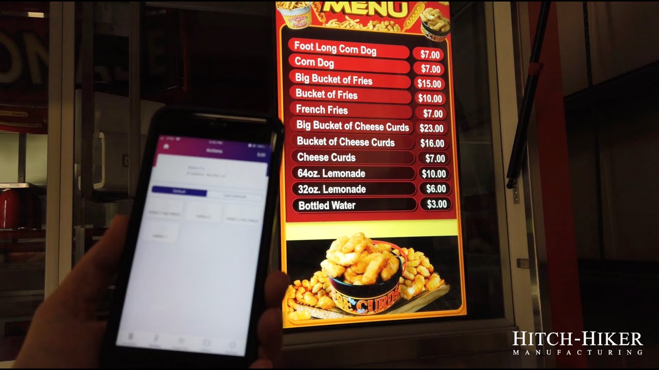 Concession Trailer Digital Menu | Hitch-Hiker Mfg