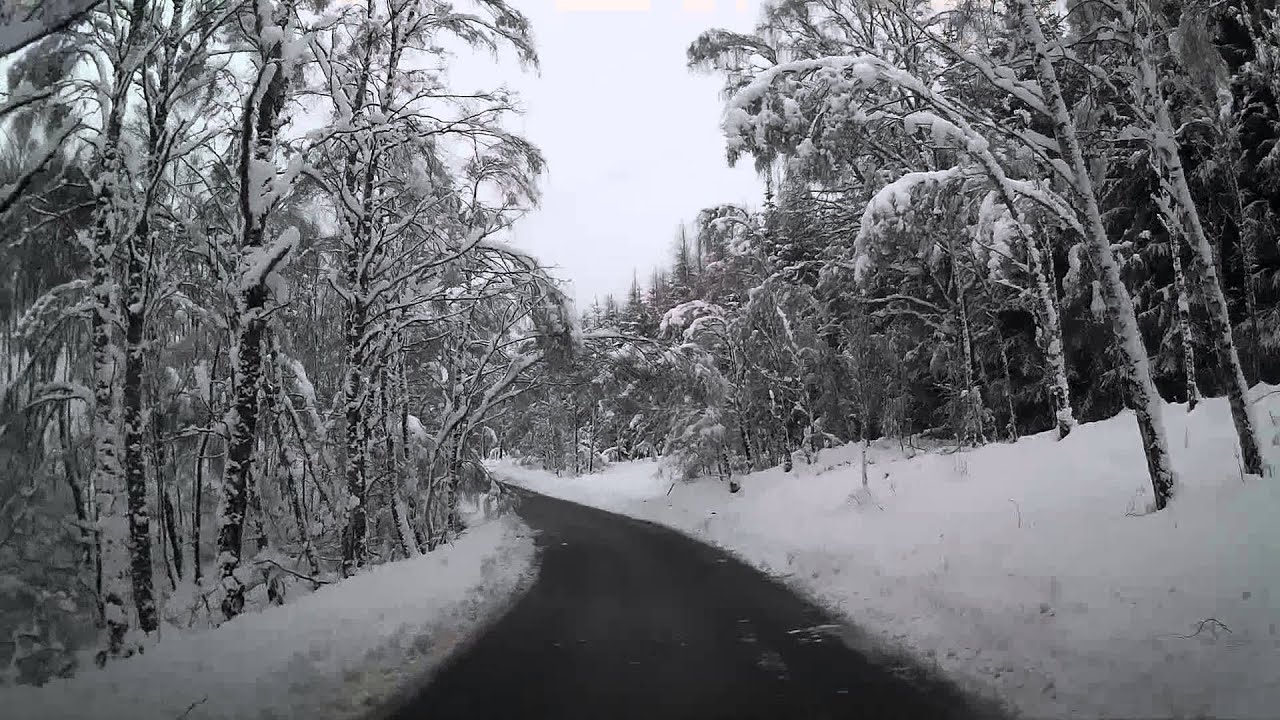 Beautiful Winter Drive Through The Scottish Highlands Of Scotland