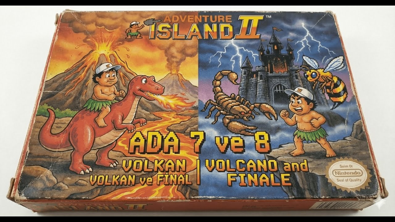 Adventure Island 2 (NES) - Ada 7 ve 8: BÜYÜK FİNAL | 1080p 60FPS | Yorumsuz | 8bitEsat Retro