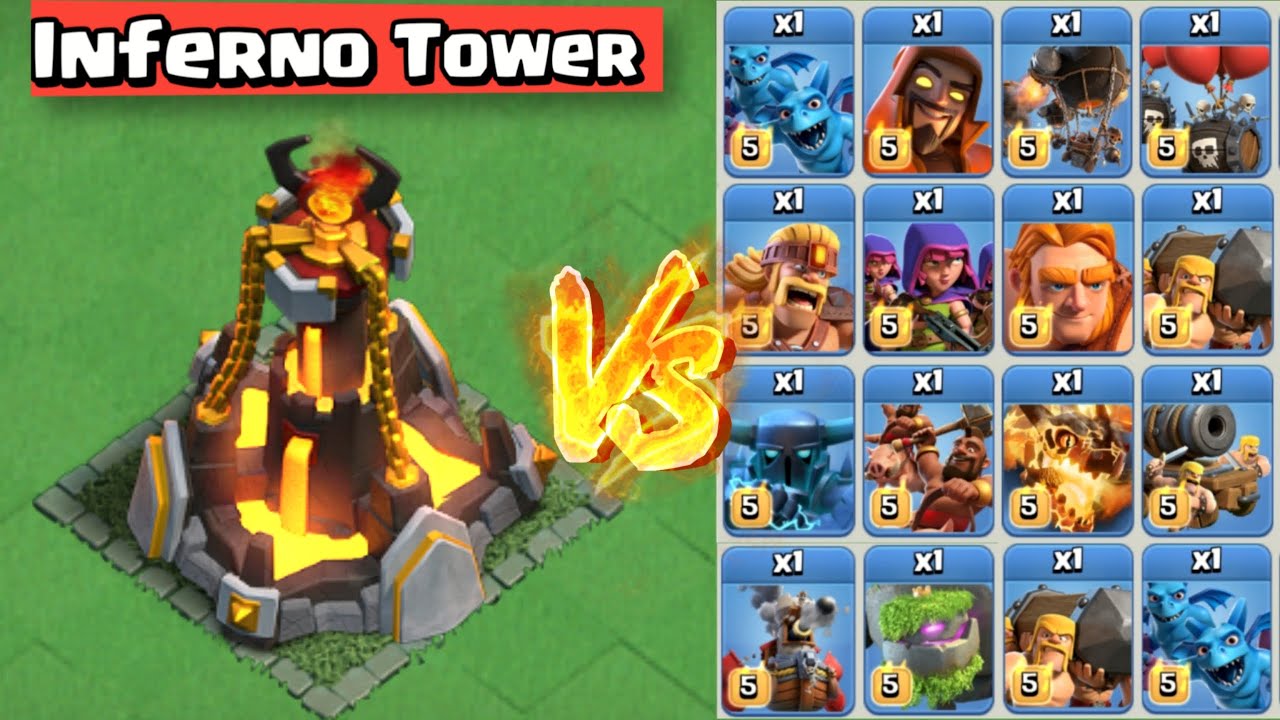 Capital Inferno Tower vs All Troops - Clan Capital | Clash of Clans