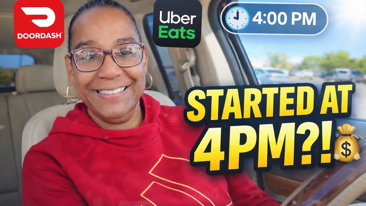 Поздний старт в холодный день 😩 Неспешная работа в DoorDash и Uber Eats | Каждый доллар на счету 💸