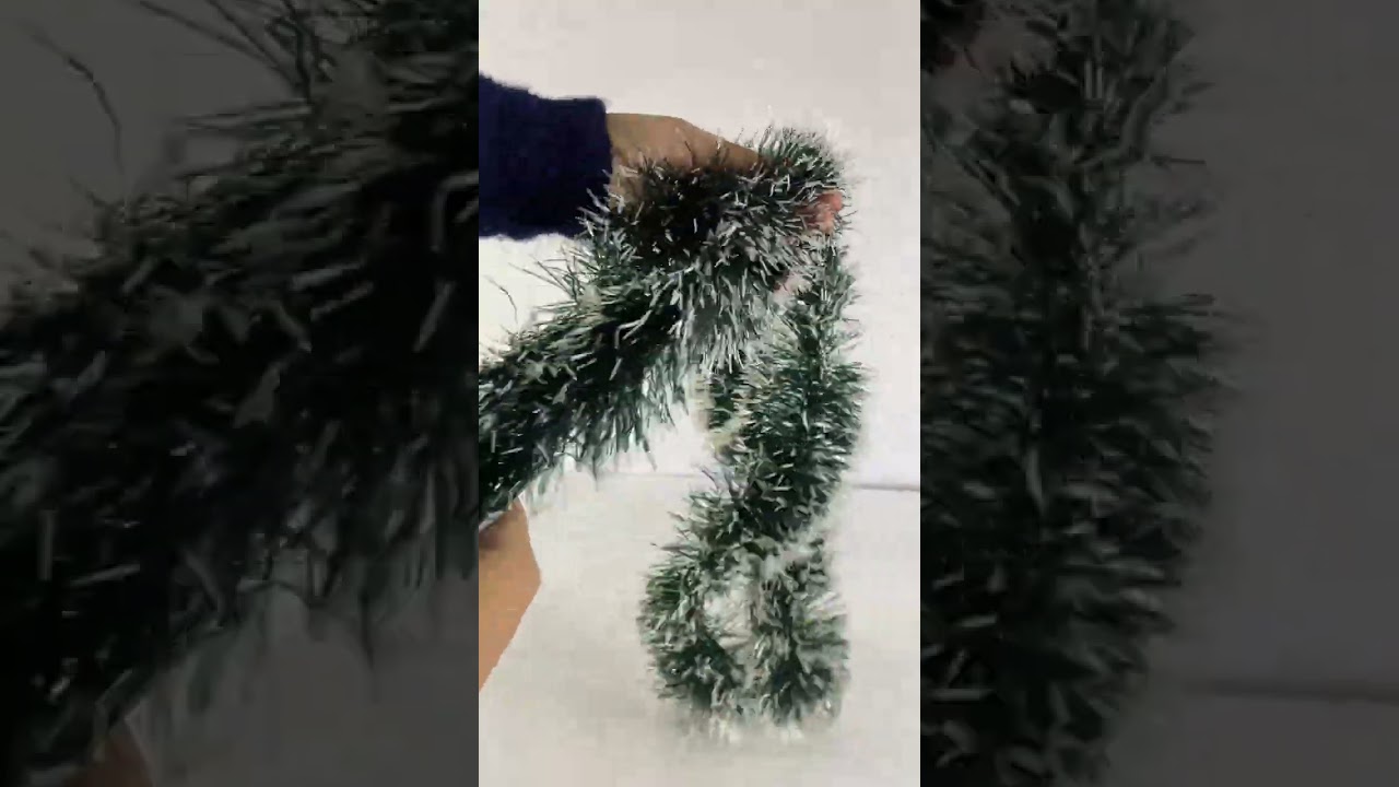 Fest&atilde;o Verde Nevado 2m x 9cm Decora&ccedil;&atilde;o Natal