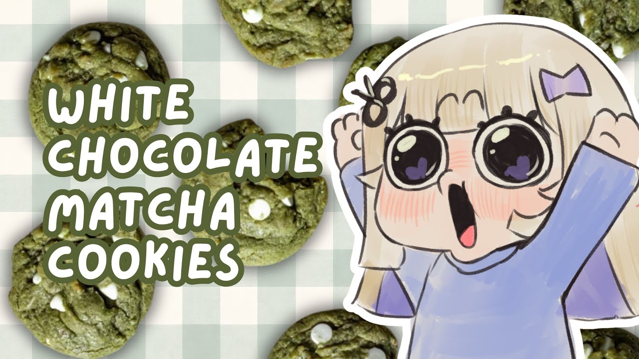 Baking: White Chocolate Matcha Cookies [Handcam]