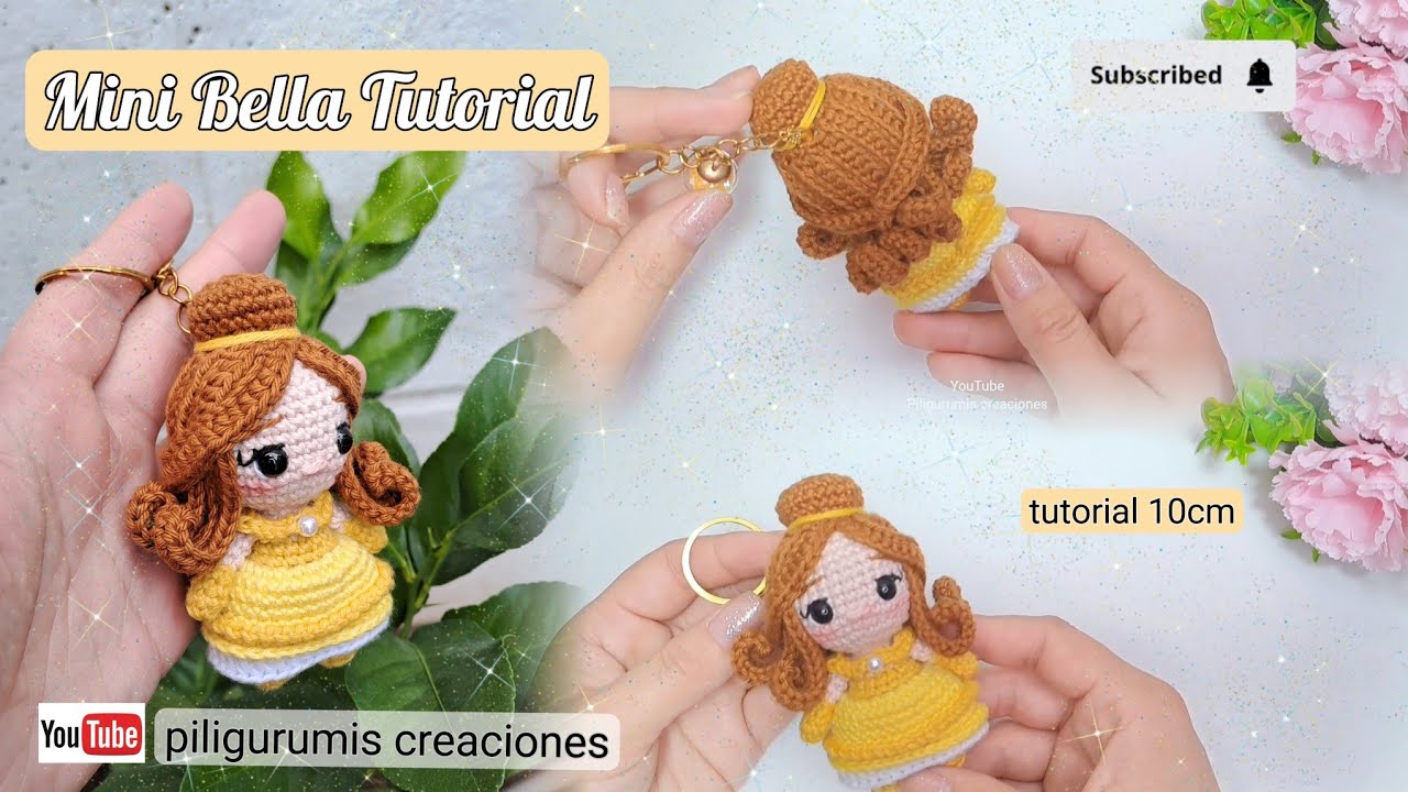 Mini bella amigurumi - llavero tutorial